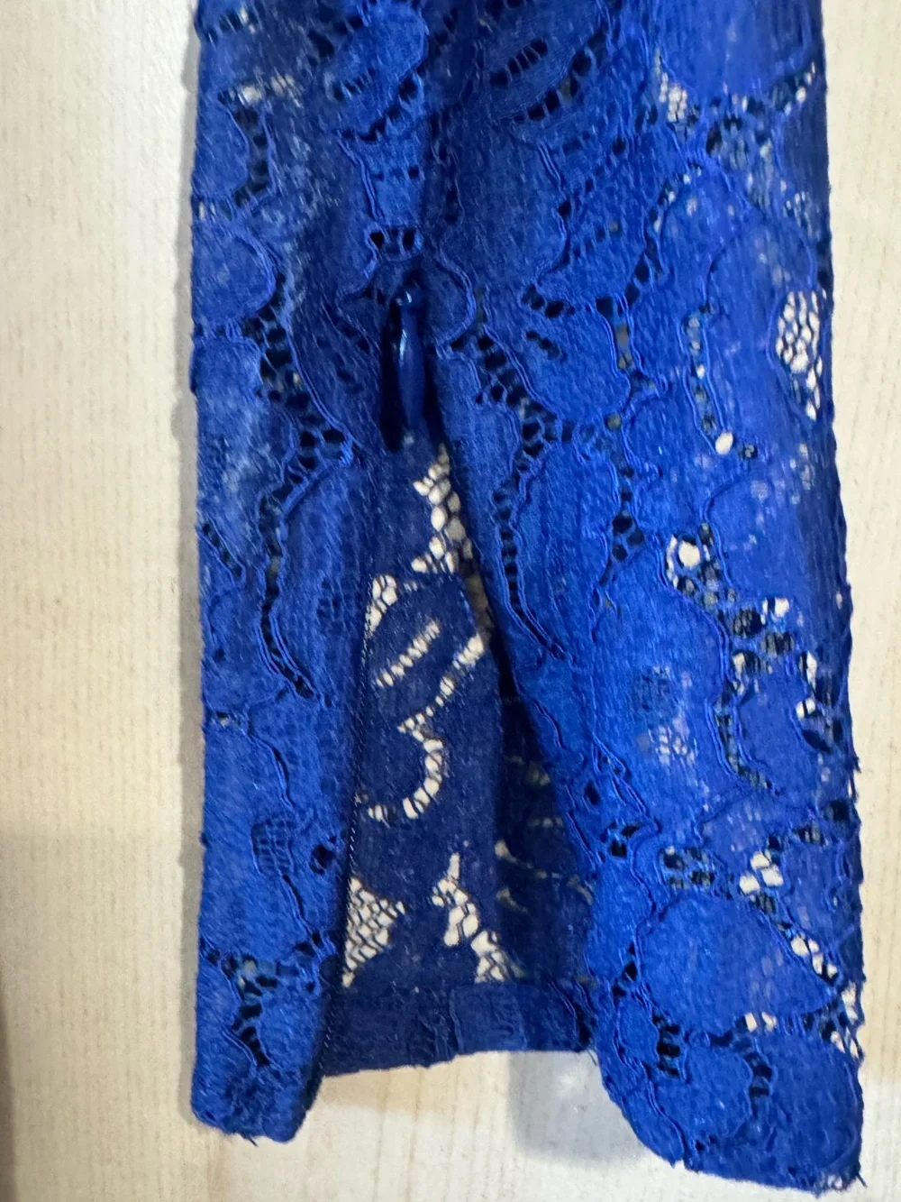 Michael Kors Cobalt Blue Lace Long-Sleeve Sheath Dress
